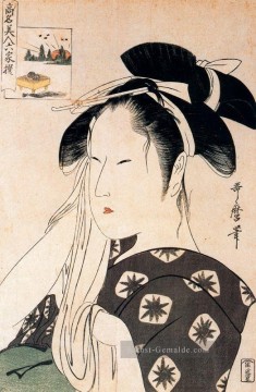  kitagawa - Fa Frau spielt einen poppin Kitagawa Utamaro Ukiyo e Bijin ga